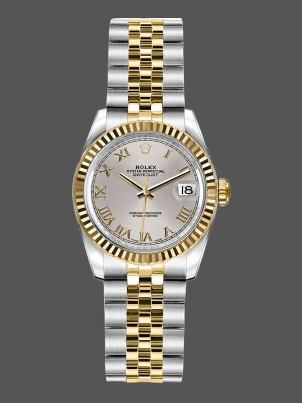 Rolex Datejust 179173 Silver Roman Numeral Dial 26MM Lady Replica Watch - Image 1