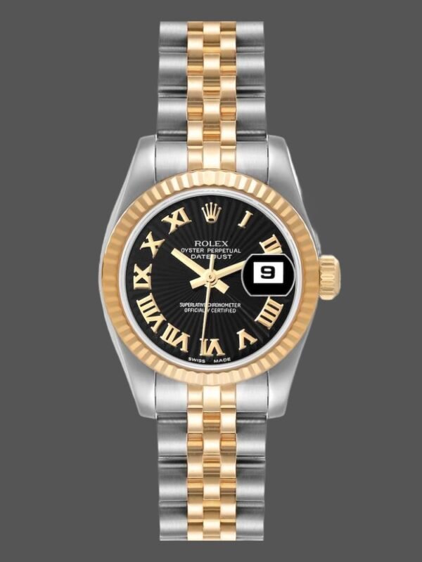 Rolex Datejust 179173 Sunbeam Silver Dial Fluted Bezel 26MM Lady Replica Watch - Image 1