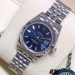 Rolex Datejust 179174 Blue Index Dial Fluted Bezel 26MM Lady Replica Watch - Image 2