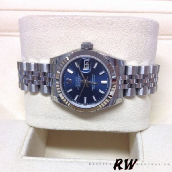 Rolex Datejust 179174 Blue Index Dial Fluted Bezel 26MM Lady Replica Watch - Image 4