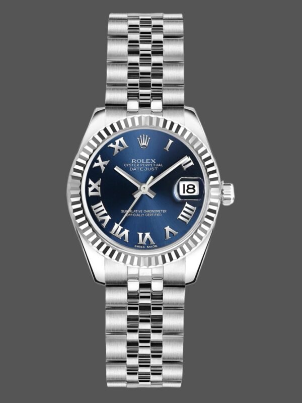 Rolex Datejust 179174 Blue Roman Numeral Dial 26MM Lady Replica Watch - Image 1