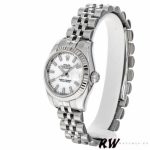 Rolex Datejust 179174 White Index Dial Fluted Bezel 26MM Lady Replica Watch - Image 3
