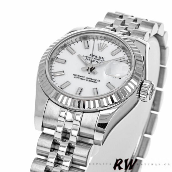 Rolex Datejust 179174 White Index Dial Fluted Bezel 26MM Lady Replica Watch - Image 4
