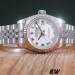 Rolex Datejust 179174 White Roman Dial Fluted Bezel 26MM Lady Replica Watch - Image 4