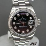 Rolex Datejust 179179 Black Diamond Dial Fluted Bezel 26MM Lady Replica Watch - Image 2