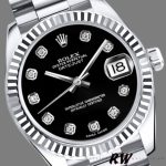 Rolex Datejust 179179 Black Diamond Dial Fluted Bezel 26MM Lady Replica Watch - Image 3