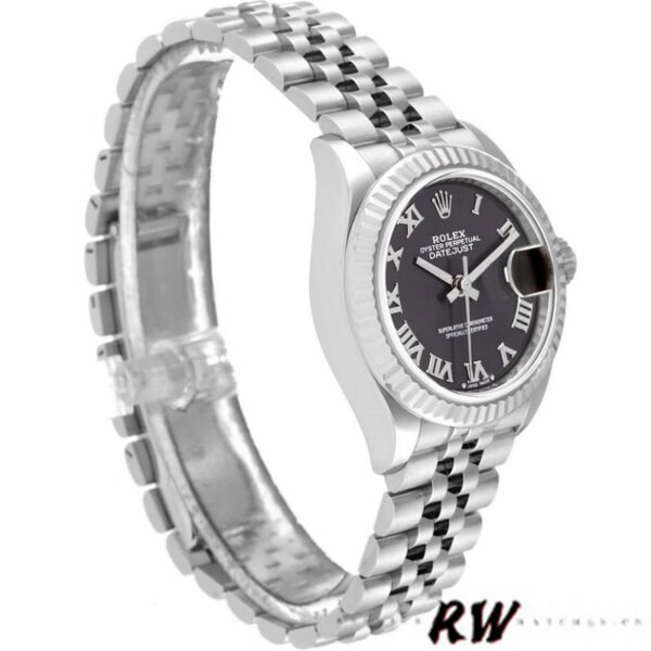 Rolex Datejust 279174 Stainless Steel Dark Grey Roman Dial 28mm Lady Replica Watch - Image 2