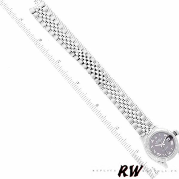 Rolex Datejust 279174 Stainless Steel Dark Grey Roman Dial 28mm Lady Replica Watch - Image 6