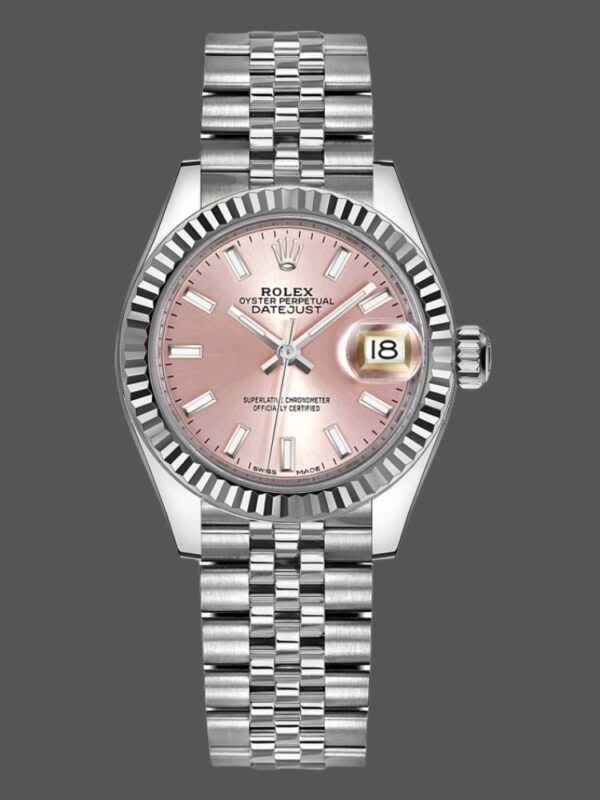Rolex Datejust 279174 Stainless Steel Pink Index Dial 28mm Lady Replica Watch - Image 1