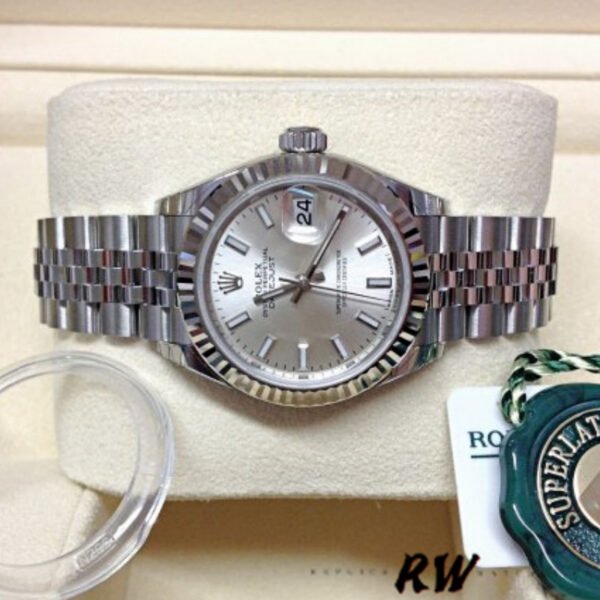 Rolex Datejust 279174 Stainless Steel Silver Index Dial 28mm Lady Replica Watch - Image 4