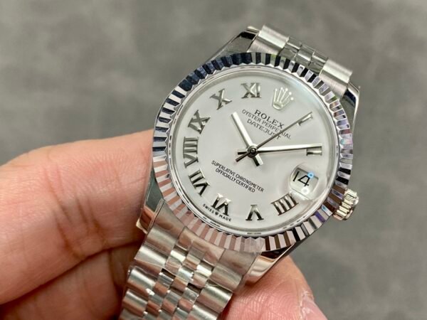 Rolex Datejust 279174 Stainless Steel Silver Roman Numeral Dial 28mm Lady Replica Watch - Image 3