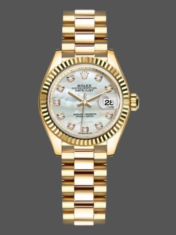 Rolex Datejust 279178 Mother Of Pearl Dial Fluted Bezel 28mm Lady Replica Watch - Image 1