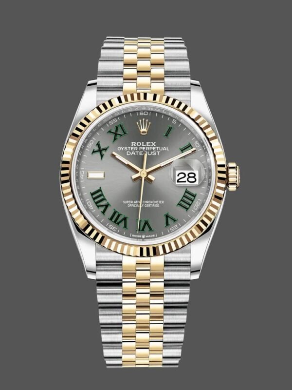 Rolex Datejust Two-Tone Steel Yellow Gold Fluted Bezel 126233 36mm Unisex Replica Watch - Image 1