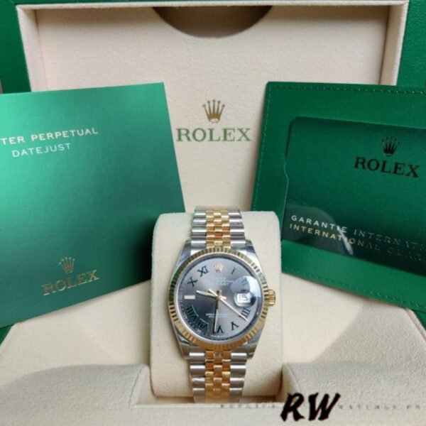 Rolex Datejust Two-Tone Steel Yellow Gold Fluted Bezel 126233 36mm Unisex Replica Watch - Image 2