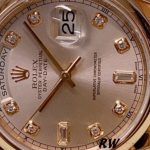 Rolex Day-Date 118205 Pink Diamond Dial 36mm Unisex Replica Watch - Image 4