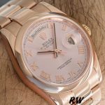 Rolex Day-Date 118205 Rose Gold Pink dial 36mm Unisex Replica Watch - Image 2