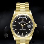Rolex Day-Date 118208 Black Dial Automatic Yellow Gold 36mm Unisex Replica Watch - Image 2