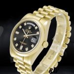 Rolex Day-Date 118208 Black Diamond Dial 36mm Unisex Replica Watch - Image 3