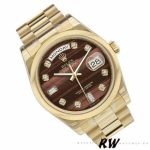 Rolex Day-Date 118208 Bulls Eye Diamonds Dial 36mm Unisex Replica Watch - Image 3