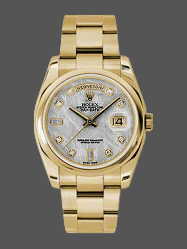 Rolex Day-Date 118208 Meteorite Grey Diamond Dial 36mm Unisex Replica Watch - Image 1