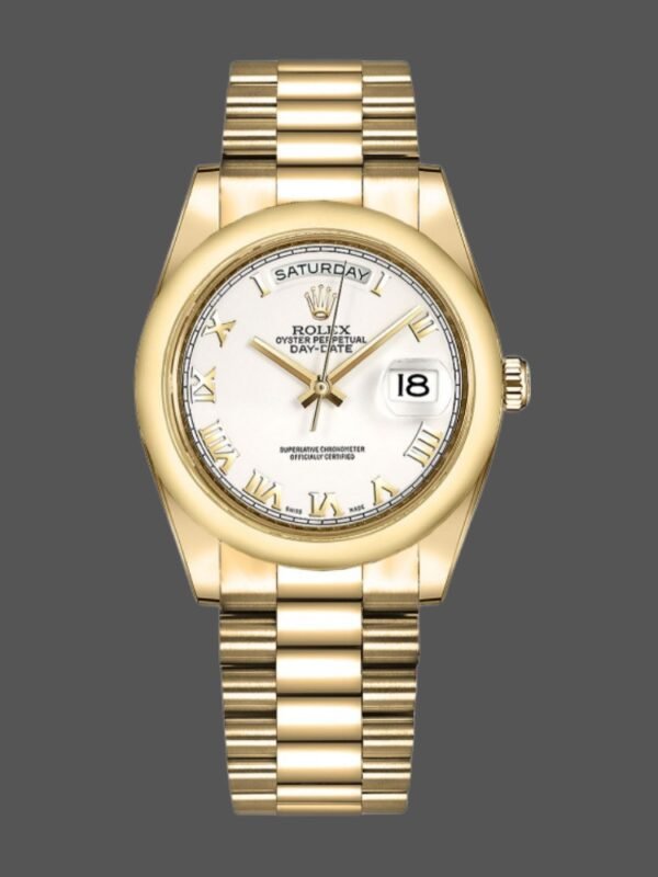 Rolex Day-Date 118208 Mother of Pearl Roman Numeral Dial 36mm Unisex Replica Watch - Image 1