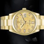 Rolex Day-Date 118208 Yellow Gold Champagne Jubilee Dial 36mm Unisex Replica Watch - Image 4