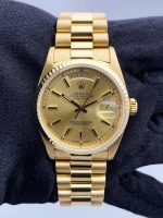 Rolex Day-Date 118208 champagne dial with gold indexes Yellow Gold 36mm Unisex Replica Watch - Image 2