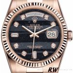 Rolex Day-Date 118235 Everose Gold Diamond Ferrite Dial 36mm Unisex Replica Watch - Image 2