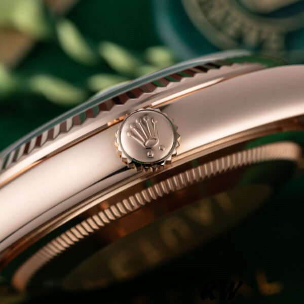 Rolex Day-Date 118235 Everose Gold Meteorite Diamond Dial 36mm Unisex Replica Watch - Image 4
