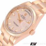 Rolex Day-Date 118235 Everose Gold Pink Diamond Dial 36mm Lady Replica Watch - Image 4