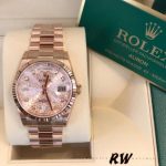 Rolex Day-Date 118235 Everose Gold Pink Jubilee dial 36mm Lady Replica Watch - Image 2