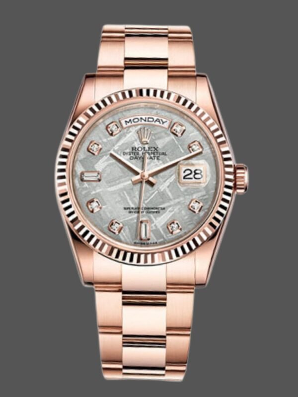 Rolex Day-Date 118235 Meteorite Diamond Dial 36mm Unisex Replica Watch - Image 1