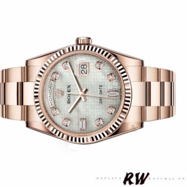 Rolex Day-Date 118235 Mother of Pearl White Dial 36mm Unisex Replica Watch - Image 4