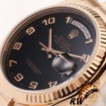 Rolex Day-Date 118235 Rose Gold Black Arabic Dial 36mm Unisex Replica Watch - Image 4
