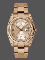 Rolex Day-Date 118235 Rose Gold Champagne Diamond Dial 36mm Unisex Replica Watch