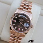 Rolex Day-Date 118235 Rose Gold Chocolate Brown Dial 36mm Unisex Replica Watch - Image 2
