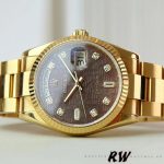 Rolex Day-Date 118238 Black MOP Diamond Dial 36mm Unisex Replica Watch - Image 4