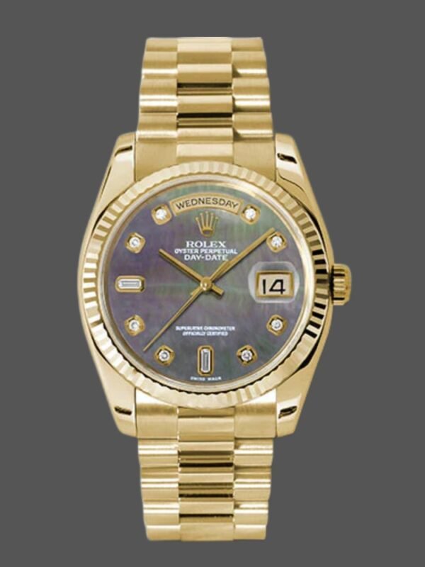 Rolex Day-Date 118238 Dark Mother of Pearl 36mm Unisex Replica Watch - Image 1