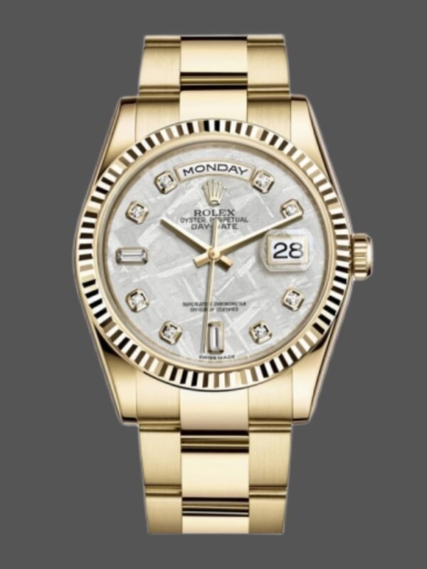 Rolex Day-Date 118238 Diamond Meteorite Dial 36mm Unisex Replica Watch - Image 1