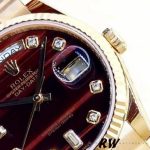 Rolex Day-Date 118238 Oyster Bracelet Diamond Bulls Eye Dial 36mm Unisex Replica Watch - Image 3