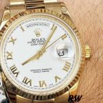 Rolex Day-Date 118238 White Roman numeral dial 36mm Unisex Replica Watch - Image 2