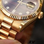 Rolex Day-Date 118238 Yellow Gold Diamond Bulls Eye Dial 36mm Unisex Replica Watch - Image 3