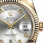 Rolex Day-Date 118238 Yellow Gold Silver Diamond Dial 36mm Unisex Replica Watch - Image 4