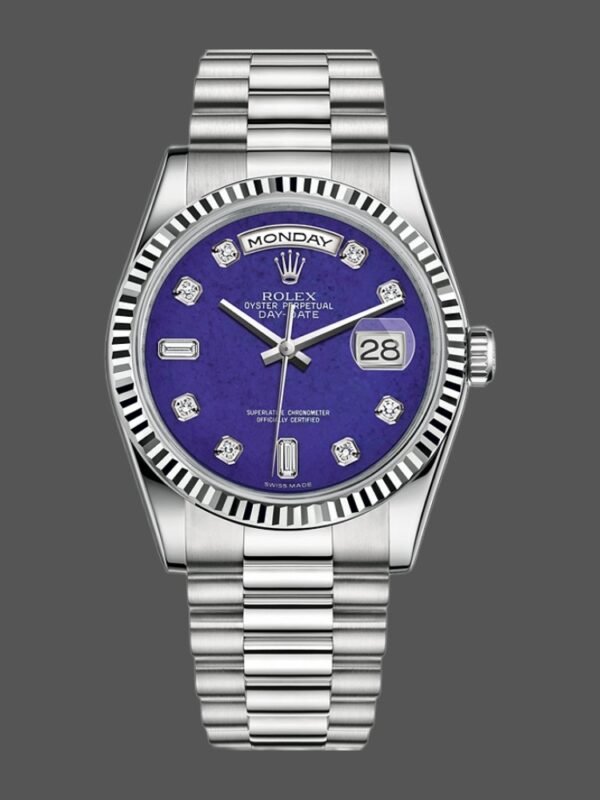 Rolex Day-Date 118239 Diamond Lapis Lazuli Blue Dial 36mm Unisex Replica Watch - Image 1