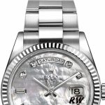 Rolex Day-Date 118239 MOP Diamond Dial 36mm Unisex Replica Watch - Image 2