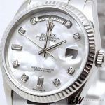 Rolex Day-Date 118239 MOP Diamond Dial 36mm Unisex Replica Watch - Image 3