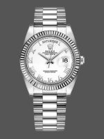 Rolex Day-Date 118239 Roman Numeral White Dial 36mm Unisex Replica Watch