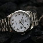 Rolex Day-Date 118239 Roman Numeral White Dial 36mm Unisex Replica Watch - Image 3