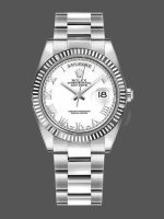Rolex Day-Date 118239 White Gold White Roman Numeral Dial 36mm Unisex Replica Watch