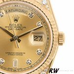 Rolex Day-Date 118338 Champagne Diamonds Dial 36mm Unisex Replica Watch - Image 4